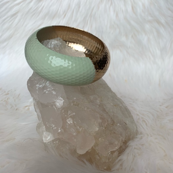 Two-Tone Gold Bangle - Picture 2 of 4